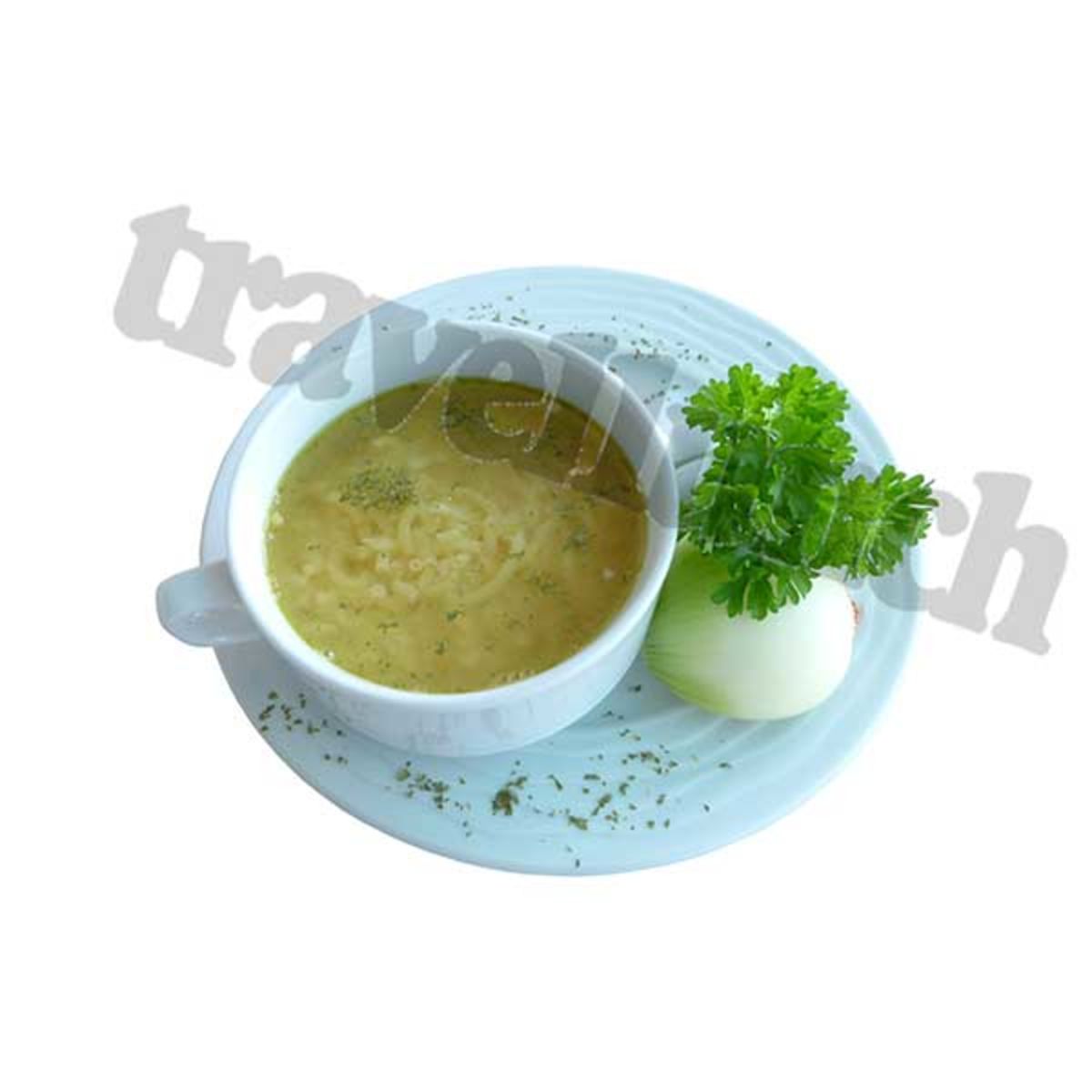 Sopa de pollo con pasta - Doble porción