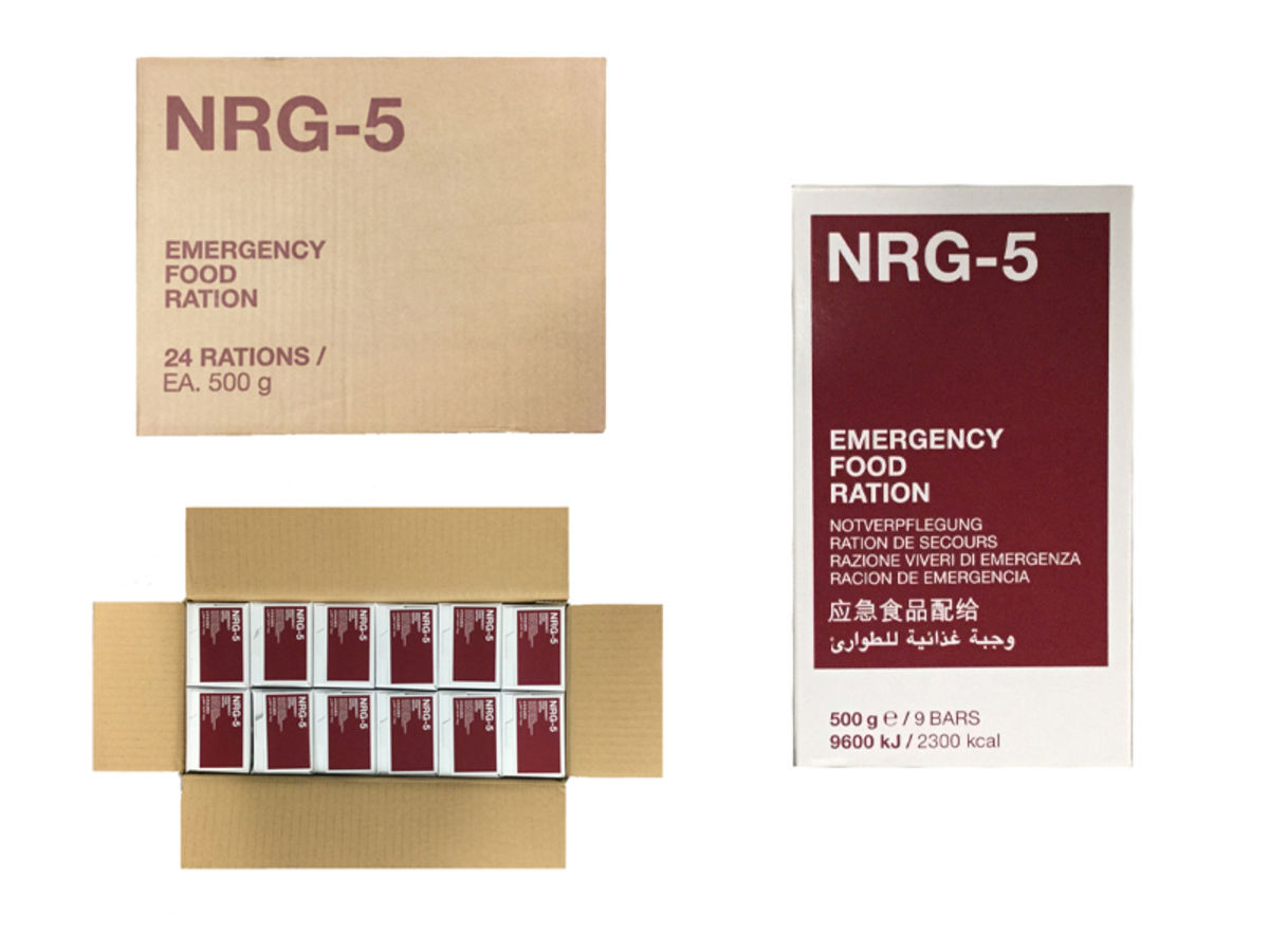 Ración de emergencia NRG-5 - 20 años - 24 x 500 g