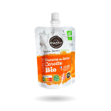 Puré energético salado ecológico 4ultra - Patata, zanahoria