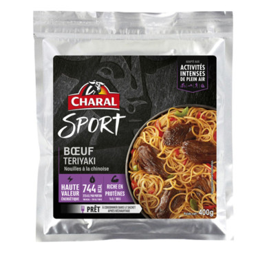 Ternera teriyaki con fideos a la china