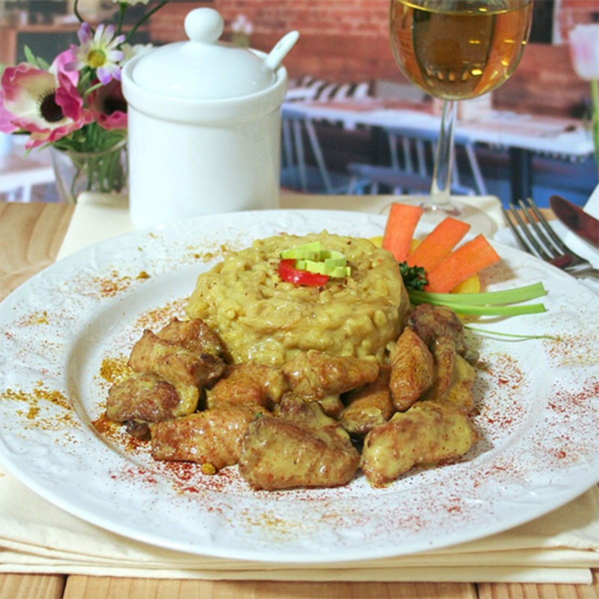 Pollo al curry tailandés con arroz - 10 años