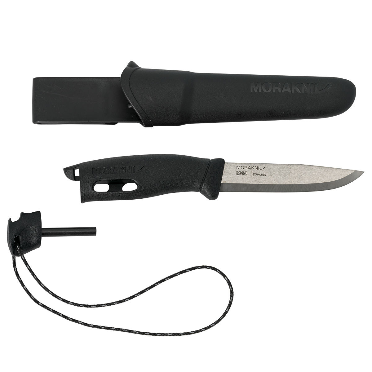 Cuchillo y pedernal Mora Companion Spark - Negro