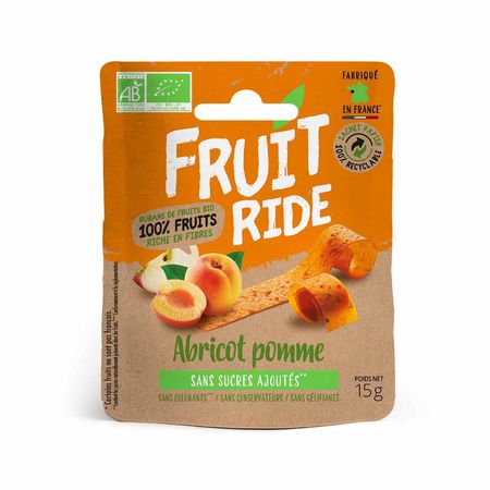 Láminas de frutas ecológicas Fruit Ride - Albaricoque, manzana