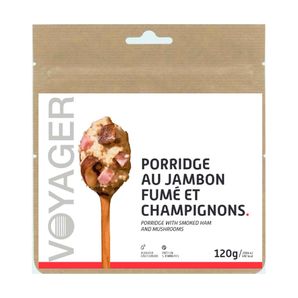 Porridge jambon fumé champignons