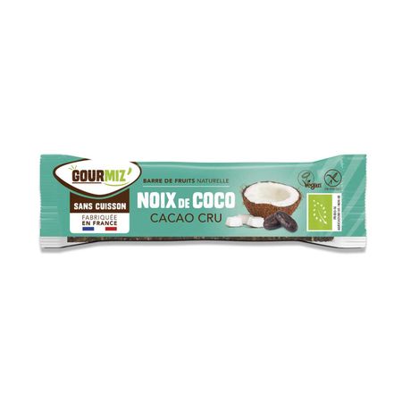 Barrita cruda Gourmiz ecológica - Coco, cacao crudo