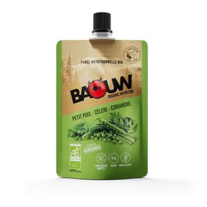 Compota energética orgánica Baouw - Guisantes, apio, cilantro