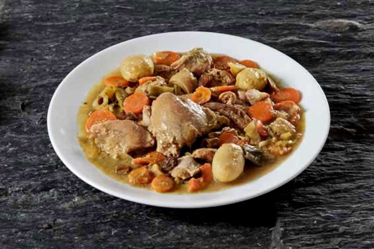 Pollo con curry y verduras