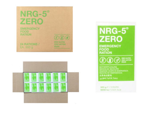 Ración de emergencia NRG-5 ZERO sin gluten - 15 años - 24 x 500 g